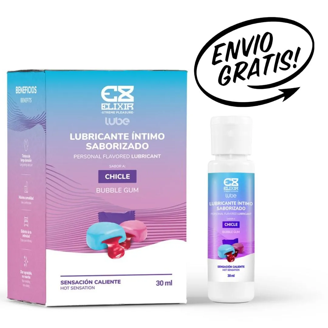 Lubricante Caliente Saborizado Elixir Chicle