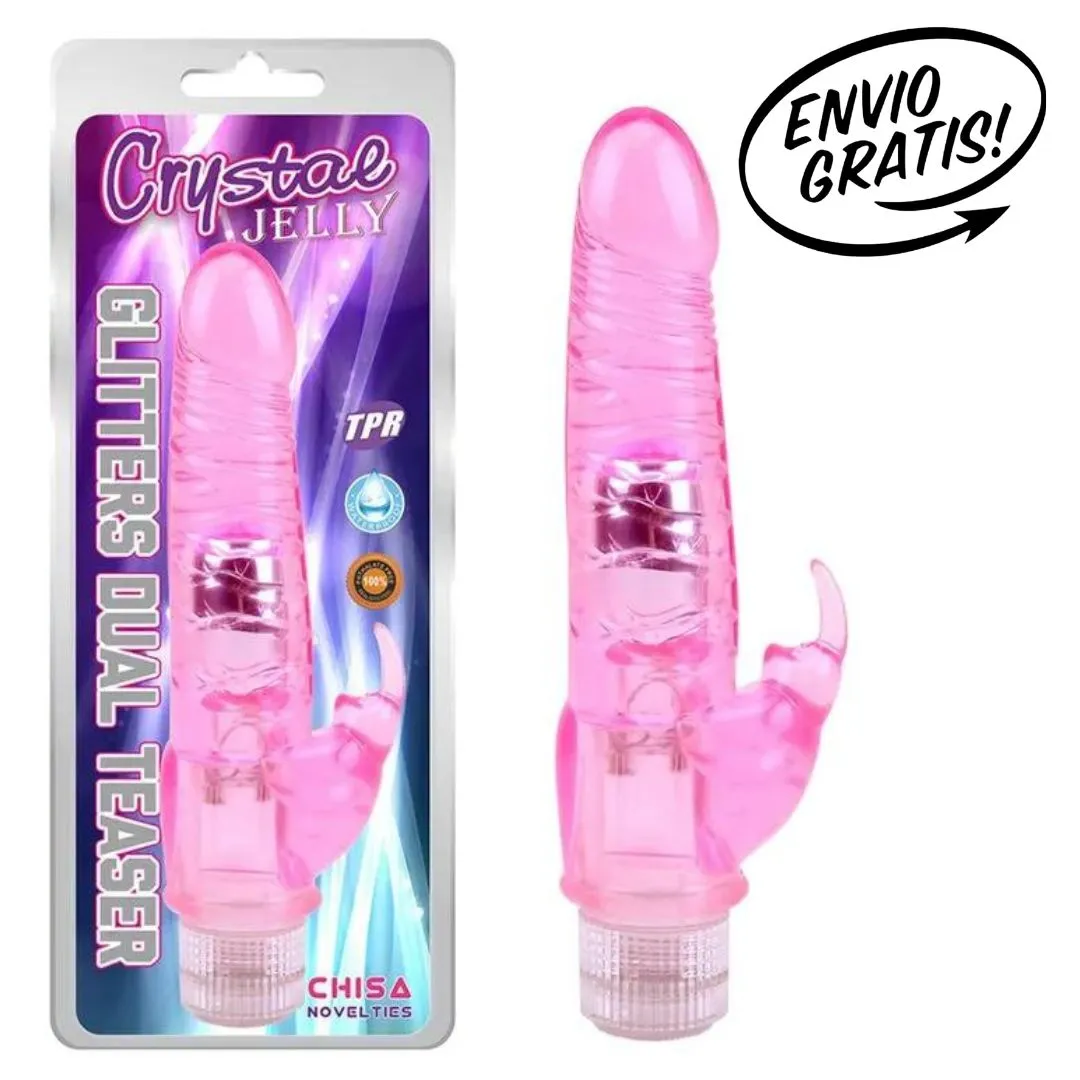 Vibrador Consolador Glitters Dual