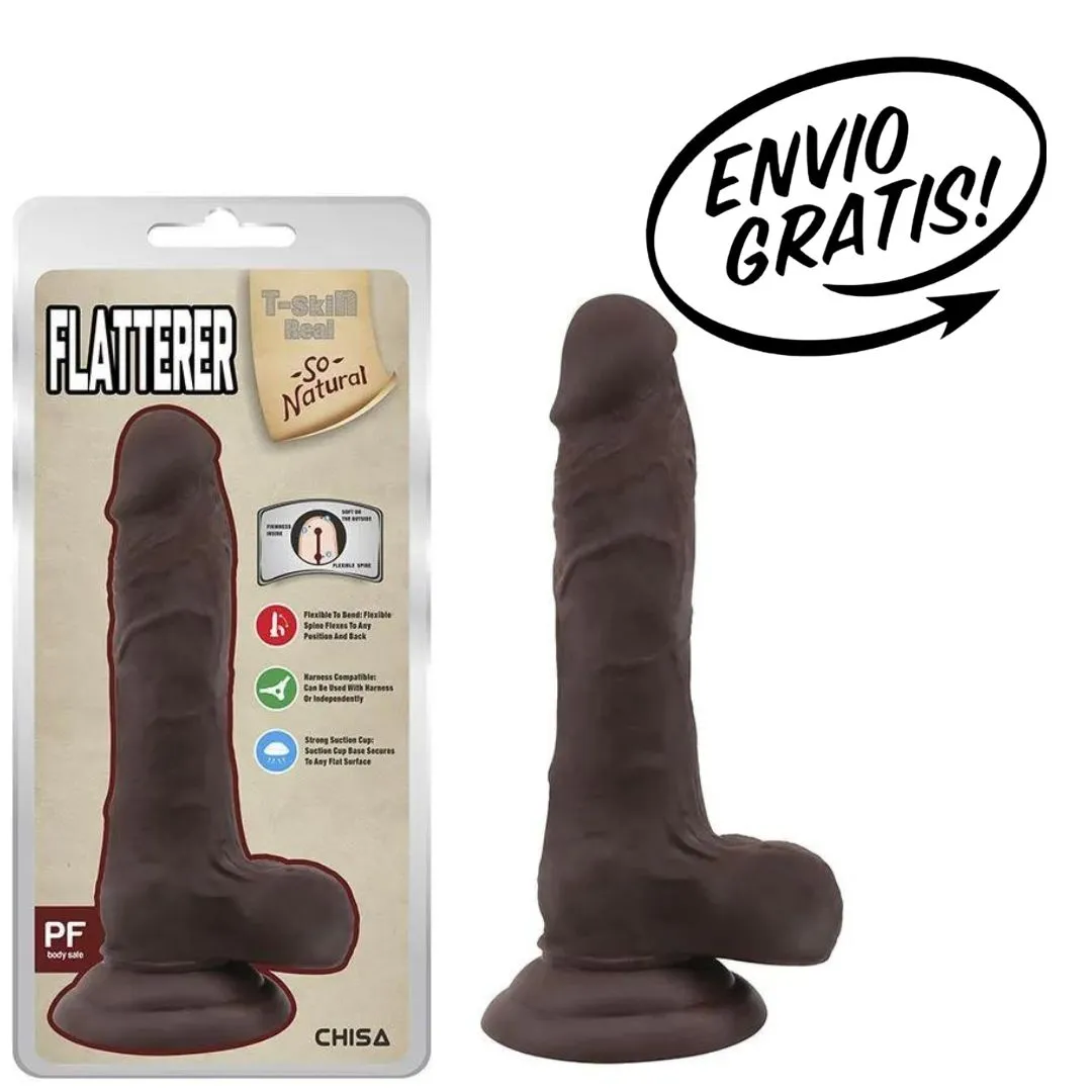 Dildo Realista Color Cafe 19cm Marca Chisa