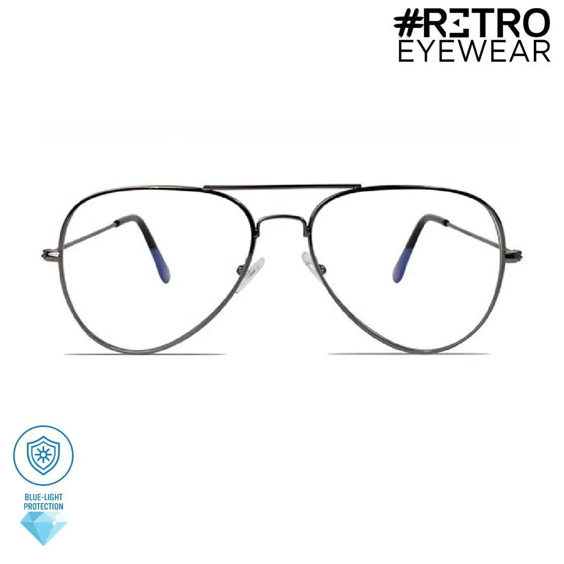 Óptica Gafas Descanso RETRO® HAWK STEEL Original PC AntiBlue Luz Azul Computador