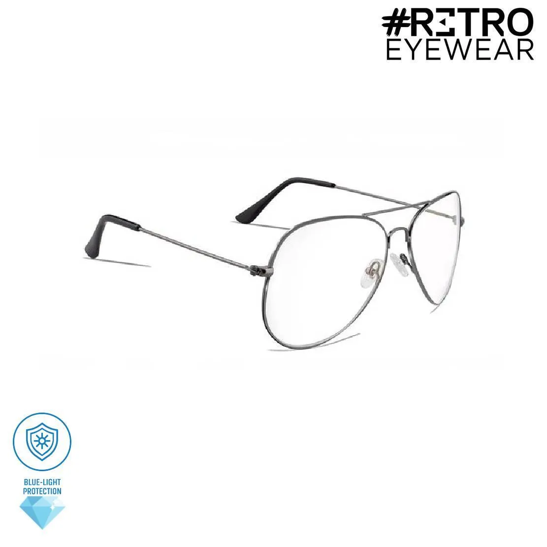 Óptica Gafas Descanso RETRO® HAWK STEEL Original PC AntiBlue Luz Azul Computador