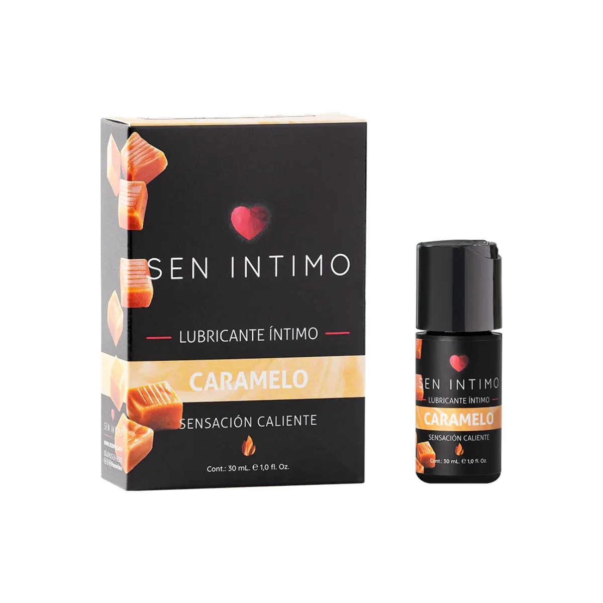 Lubricante Íntimo Caramelo Sensación Caliente X 30ml Sen Íntimo