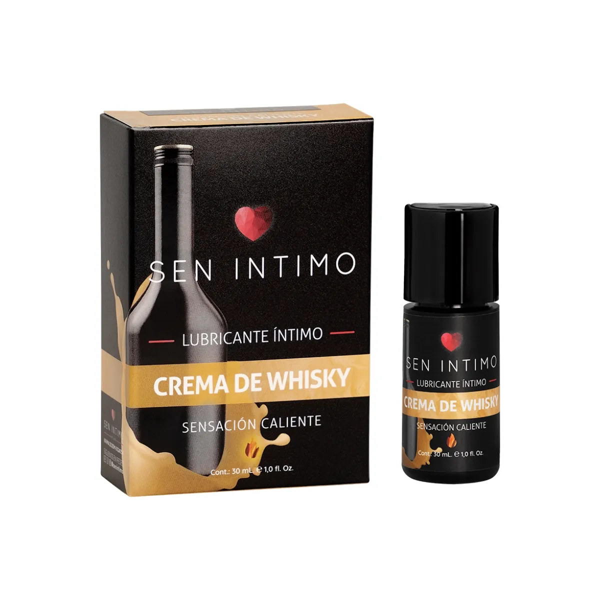 Lubricante Íntimo Crema De Whisky Sensación Caliente X 30ml Sen Íntimo