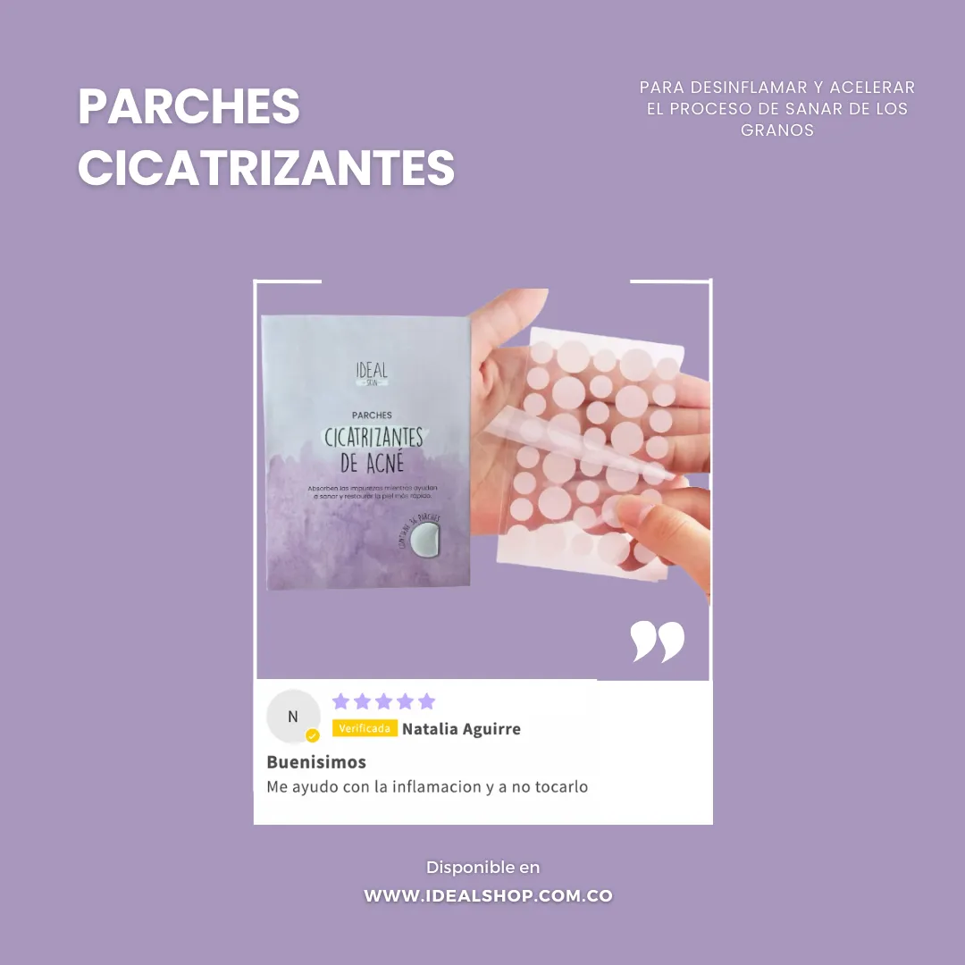 Parches cicatrizantes de acné