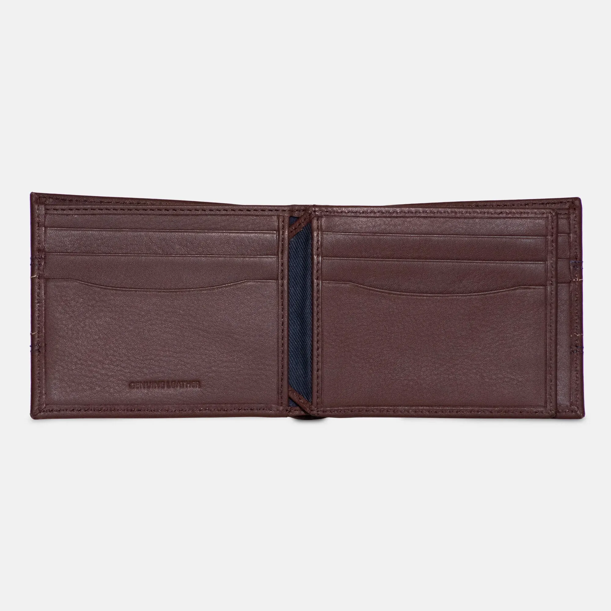 Billetera Nautica Leather Bifold Brown Stone