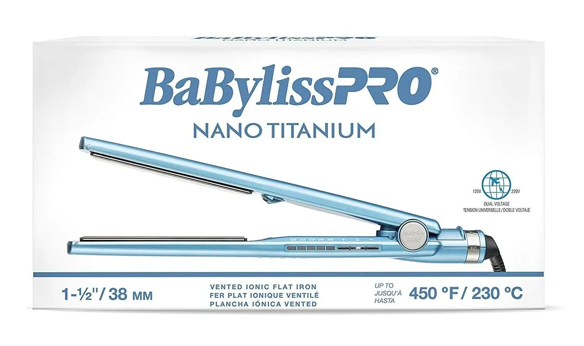 Plancha babylissPRO de Nano Titanium 1 1/2"