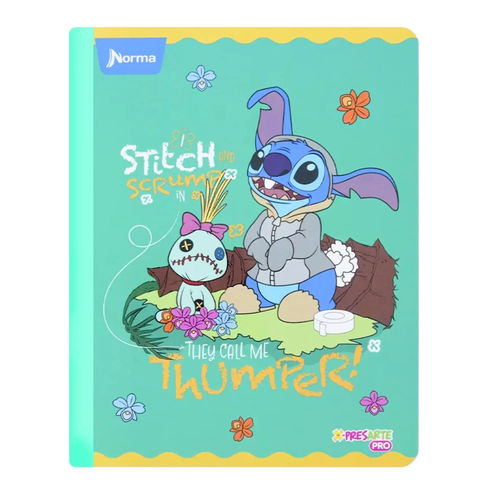 Cuaderno Cosido Cuadriculado Stitch 100 Hojas Norma Unidad