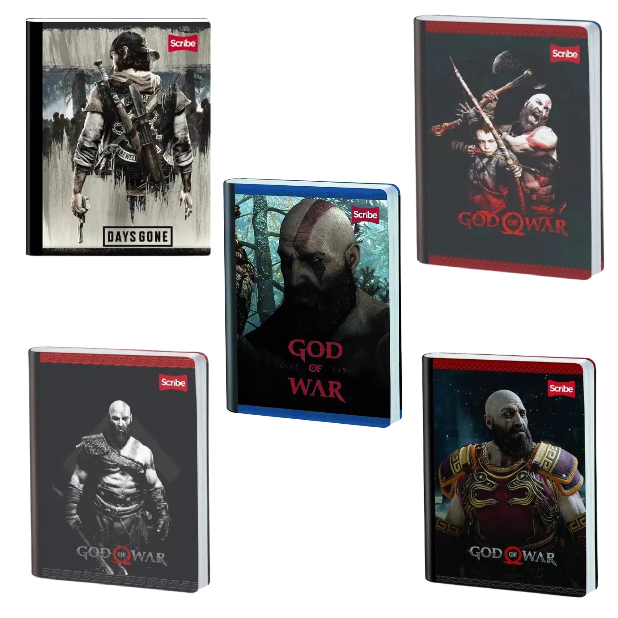 Cuaderno Cosido Cuadriculado God Of War 100 Hojas Scribe Unidad x5 Unidades