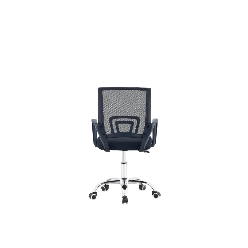 Silla Oficina X-60A, Negro, Con Cómodo Espaldar Y Rodachines