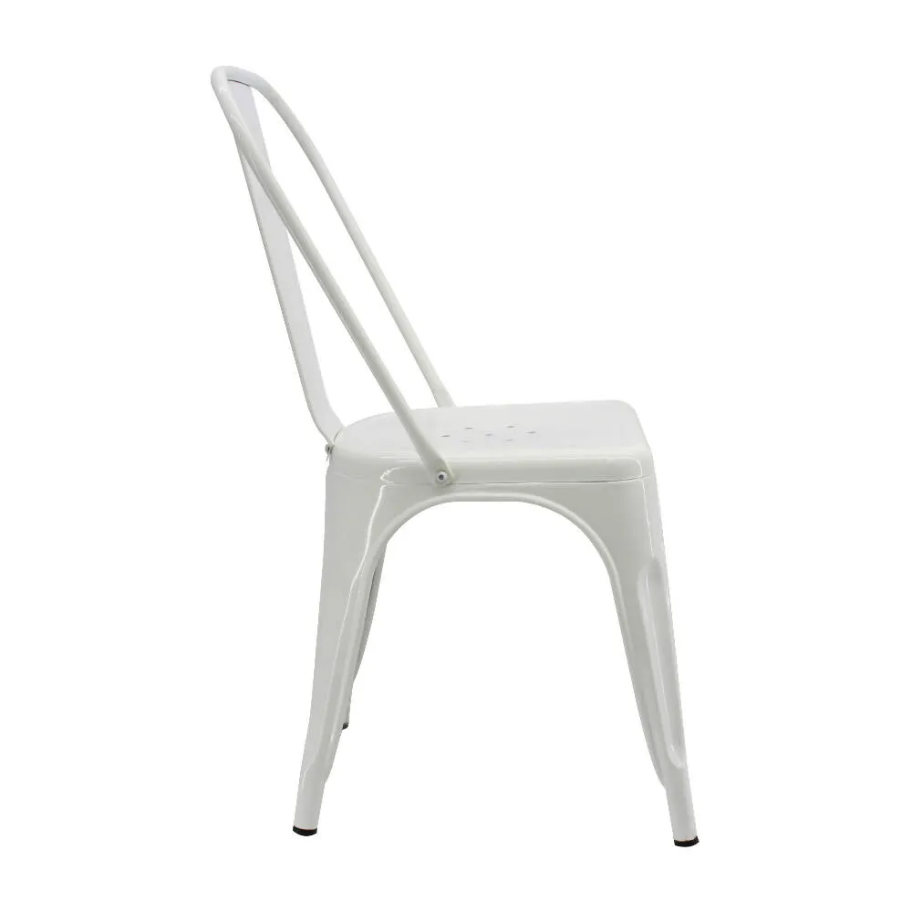 Silla Tolix Metalica Para Comedor Restaurante Blanco