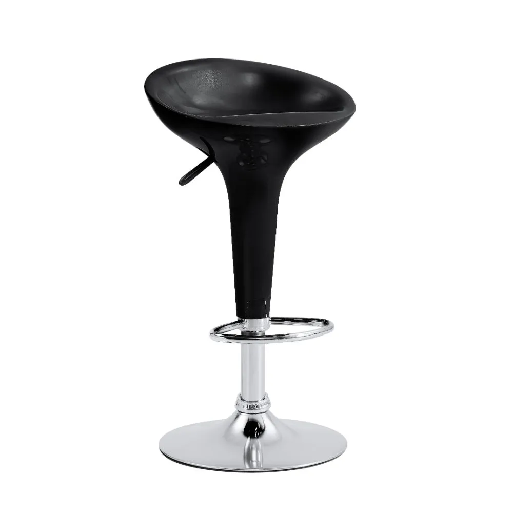 Silla Bar Torin, Negro, Base Metal Cromado