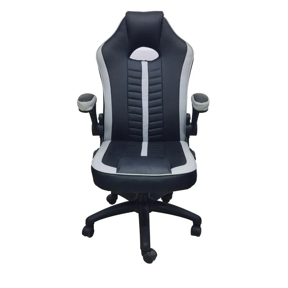 Silla Gamer Rismel, Negro Y Gris