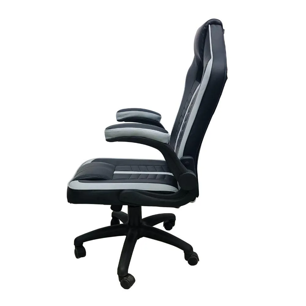 Silla Gamer Rismel, Negro Y Gris