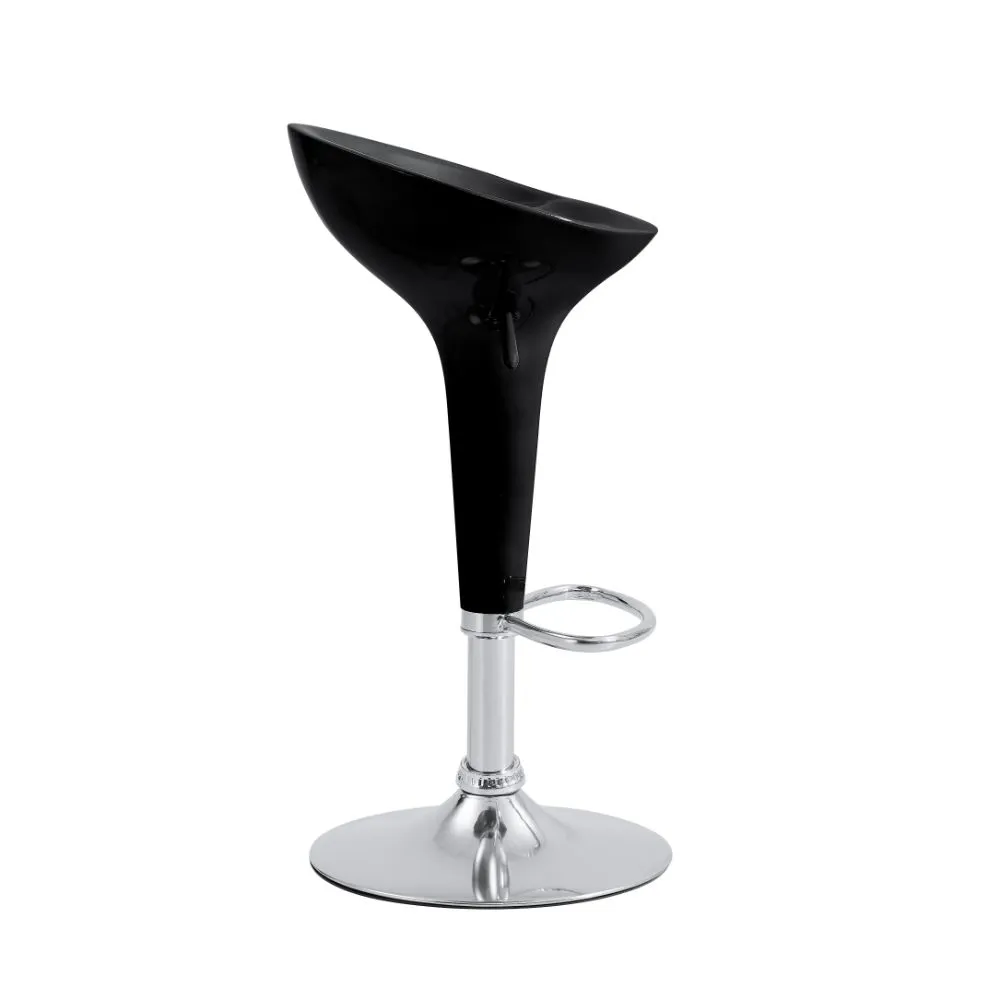 Silla Bar Torin, Negro, Base Metal Cromado