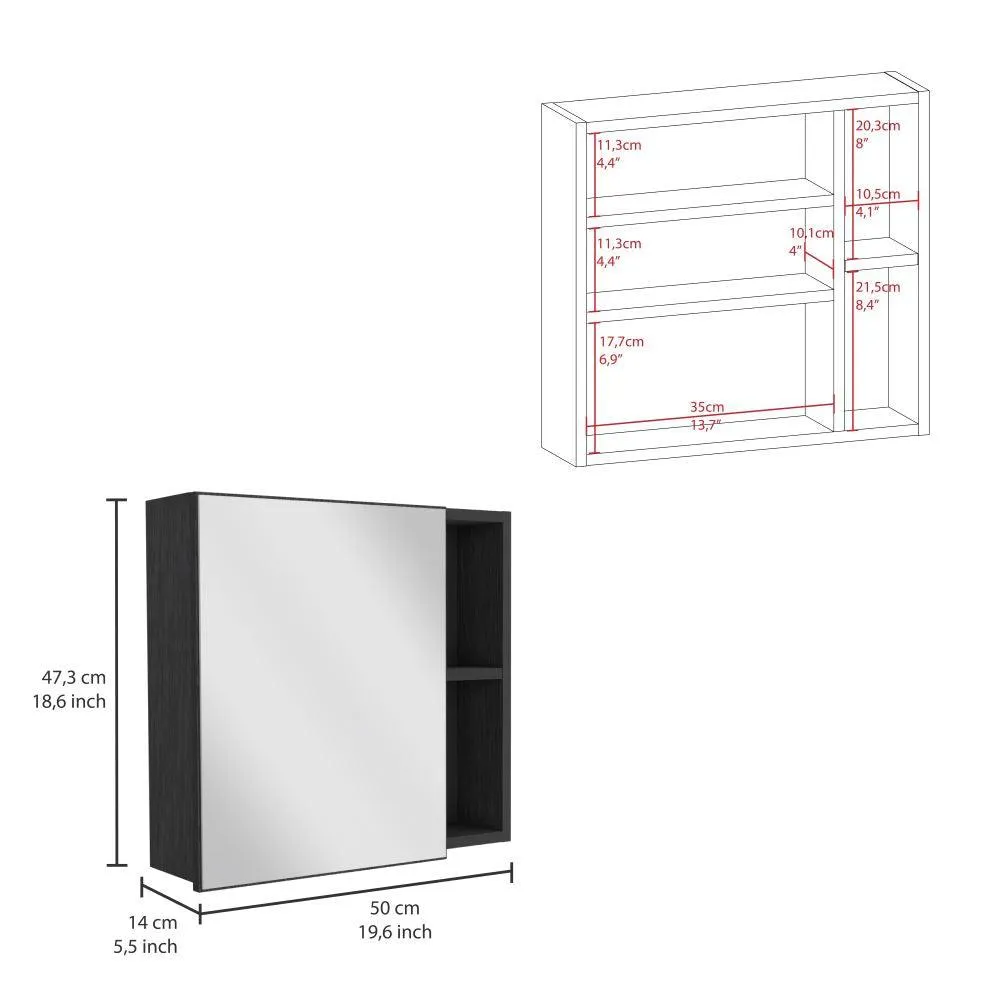 Gabinete De Baño, Omaina, Wengue, Con Amplio Espacio Para Guardar Objetos De Aseo