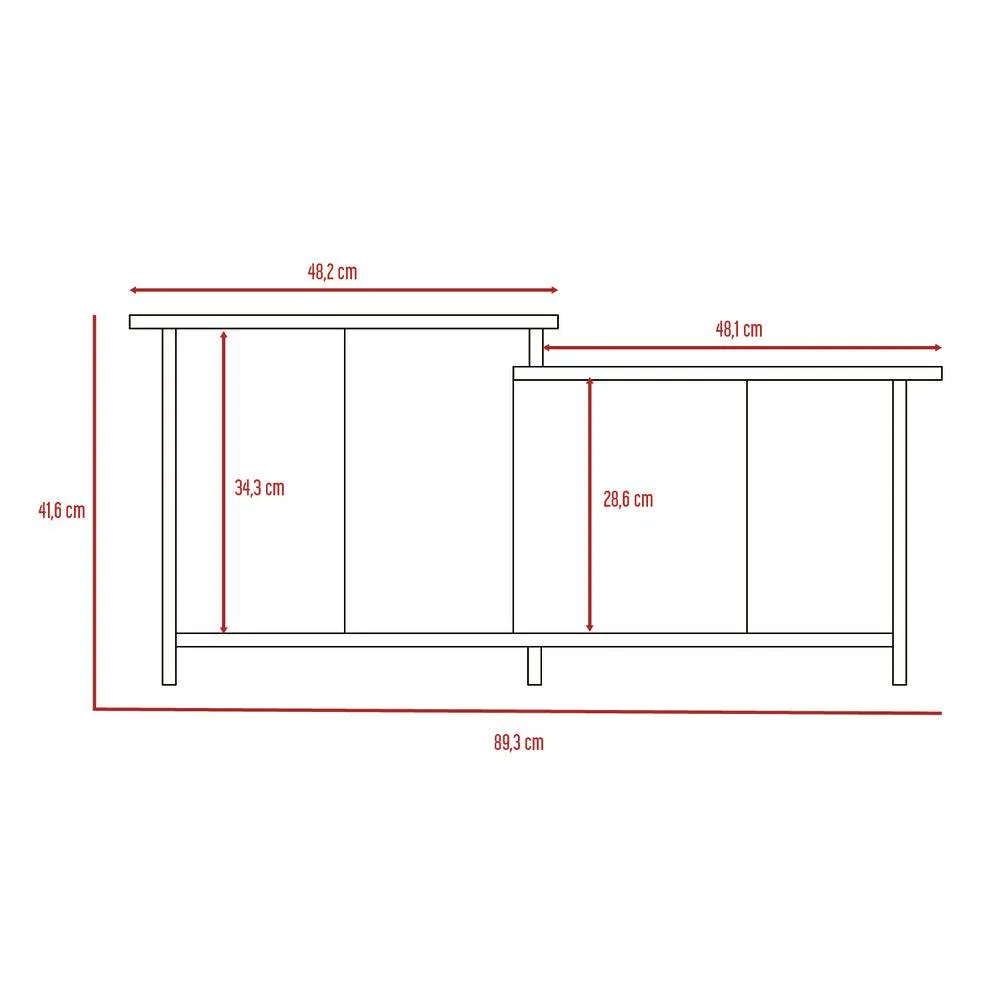 Mesa De Centro Trueno, Macadamia, Con Amplio Espacio Ideal Para Ubicar Decoraciones