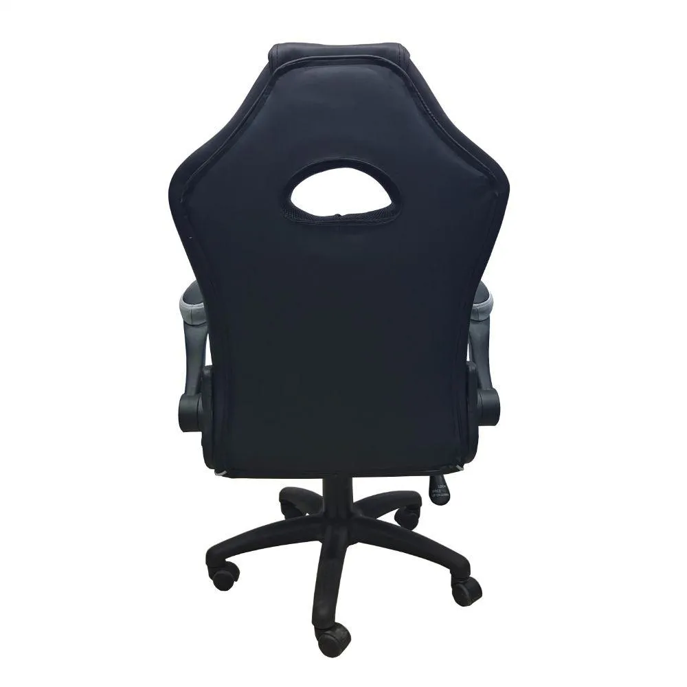 Silla Gamer Rismel, Negro Y Gris