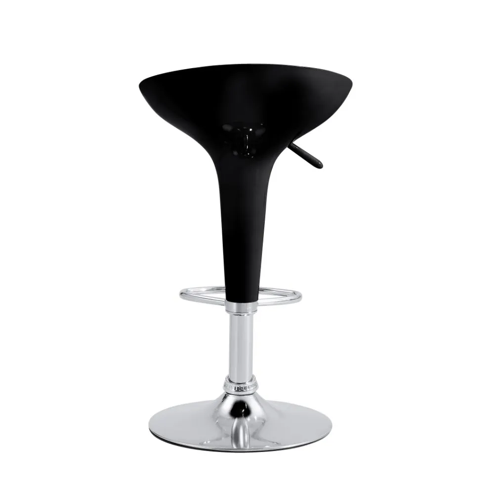 Silla Bar Torin, Negro, Base Metal Cromado