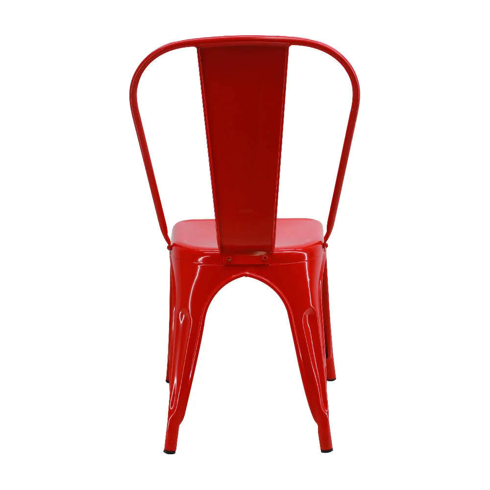 Silla Tolix Metalica Para Comedor Restaurante Roja