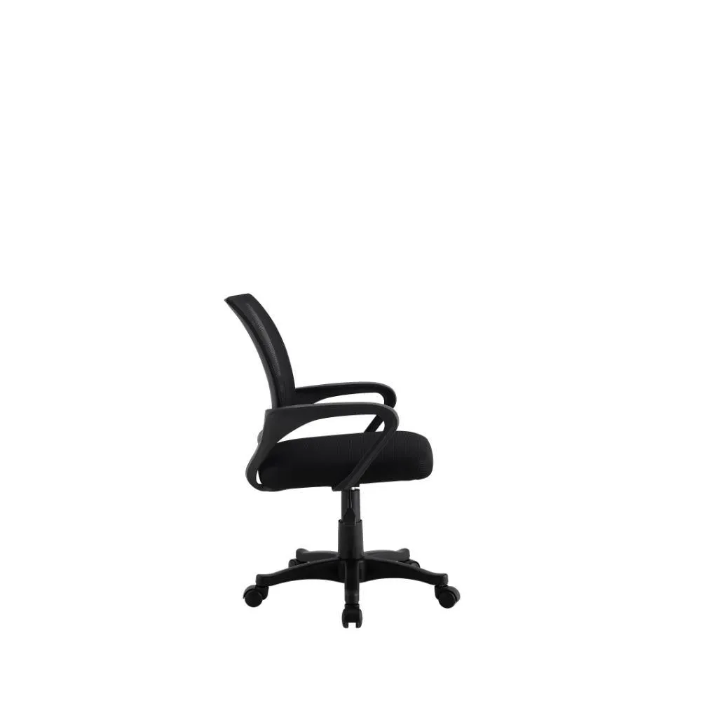 Silla Oficina X-60B, Negro, Con Cómodo Espaldar Y Rodachines