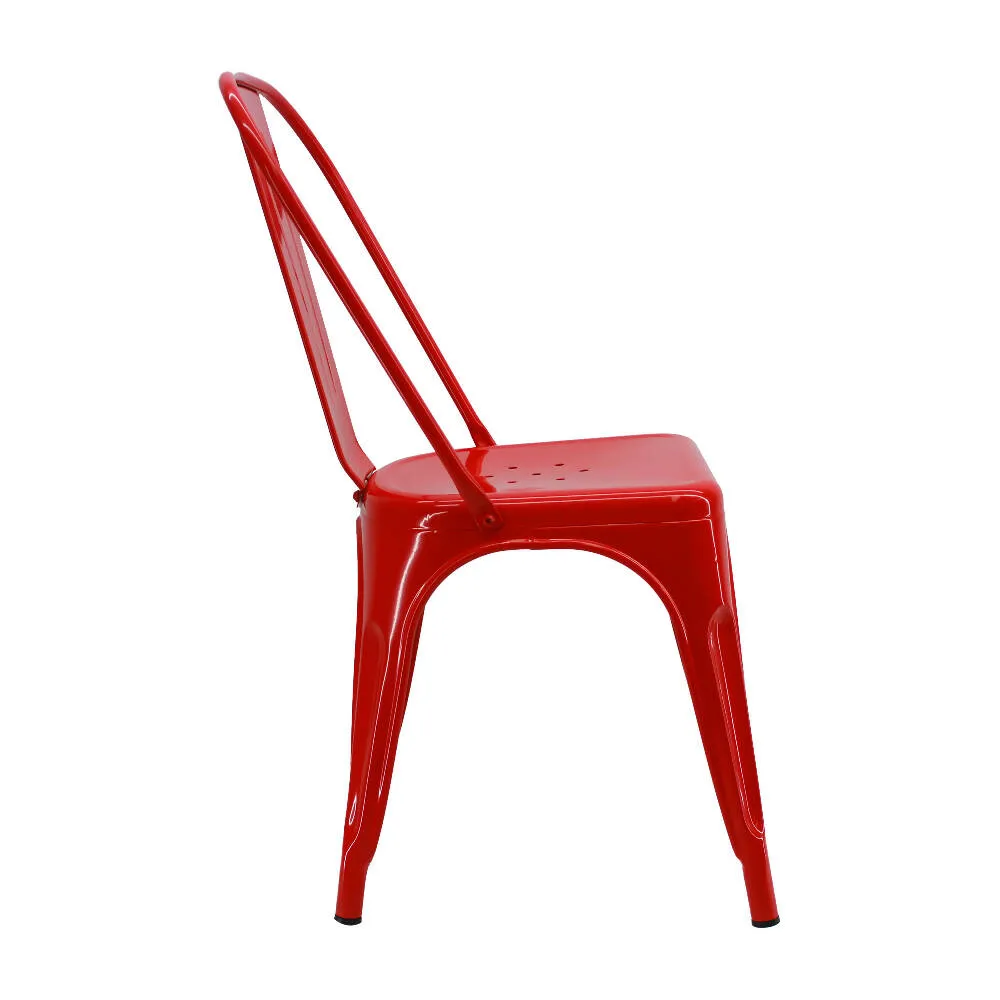 Silla Tolix Metalica Para Comedor Restaurante Roja