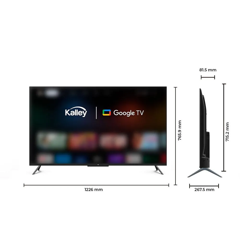 Televisor KALLEY 55" Pulgadas 4K-UHD QLED Smart TV Google