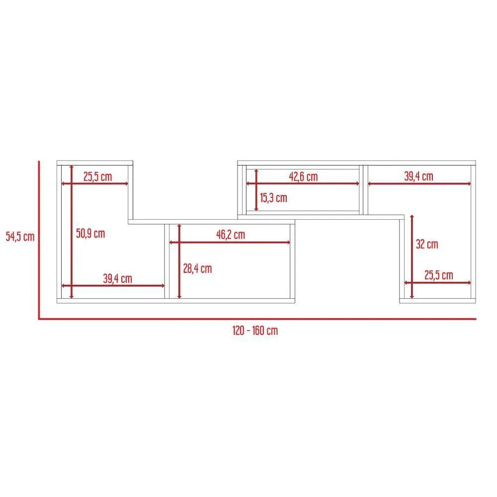 Mesa Para Tv Ascher, Chocolate Y Blanco, Con Espacio Para Televisor De Hasta 40 Pulgadas