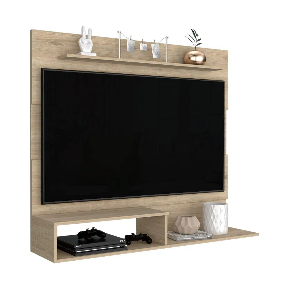 Panel De Tv Ascher, Beige, Con Espacio Para Televisor De Hasta 55 Pulgadas 