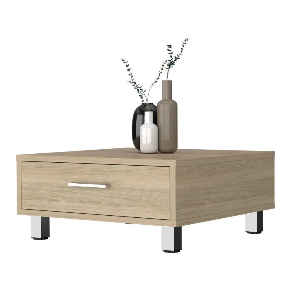 Mesa de Centro Ascher, Beige, Con Un Cajón