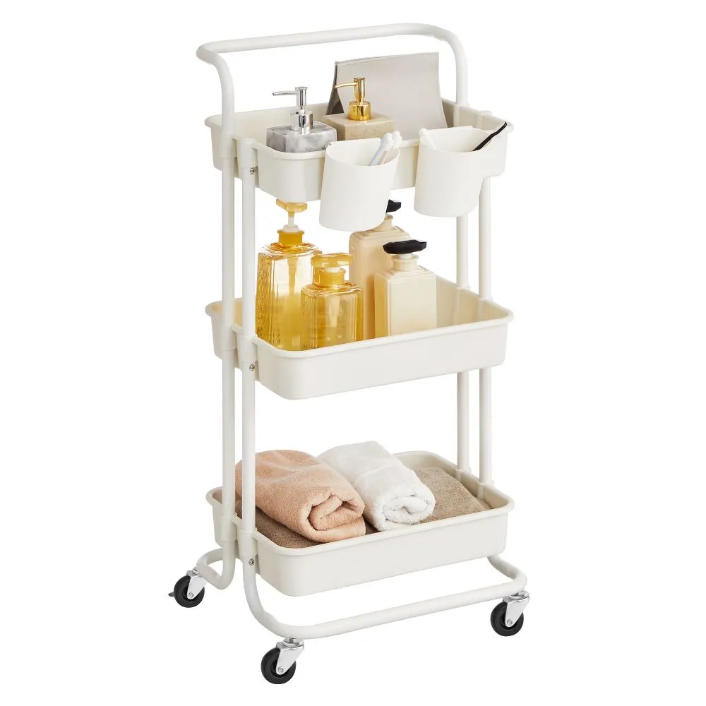 Mueble Auxiliar De Cocina Rolling, Blanco