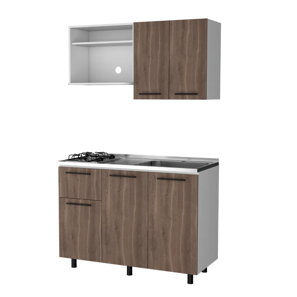 Cocina Integral 120 Piret, Blanco Duqueza Y Milan Con Meson Derecho