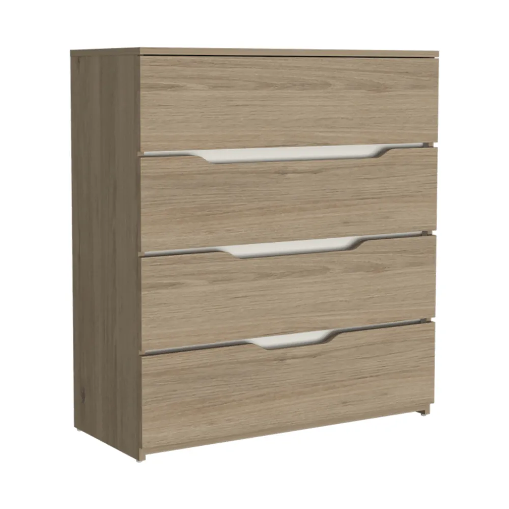 Organizador Zory, Beige Y Blanco, Con Cuatro Cajones