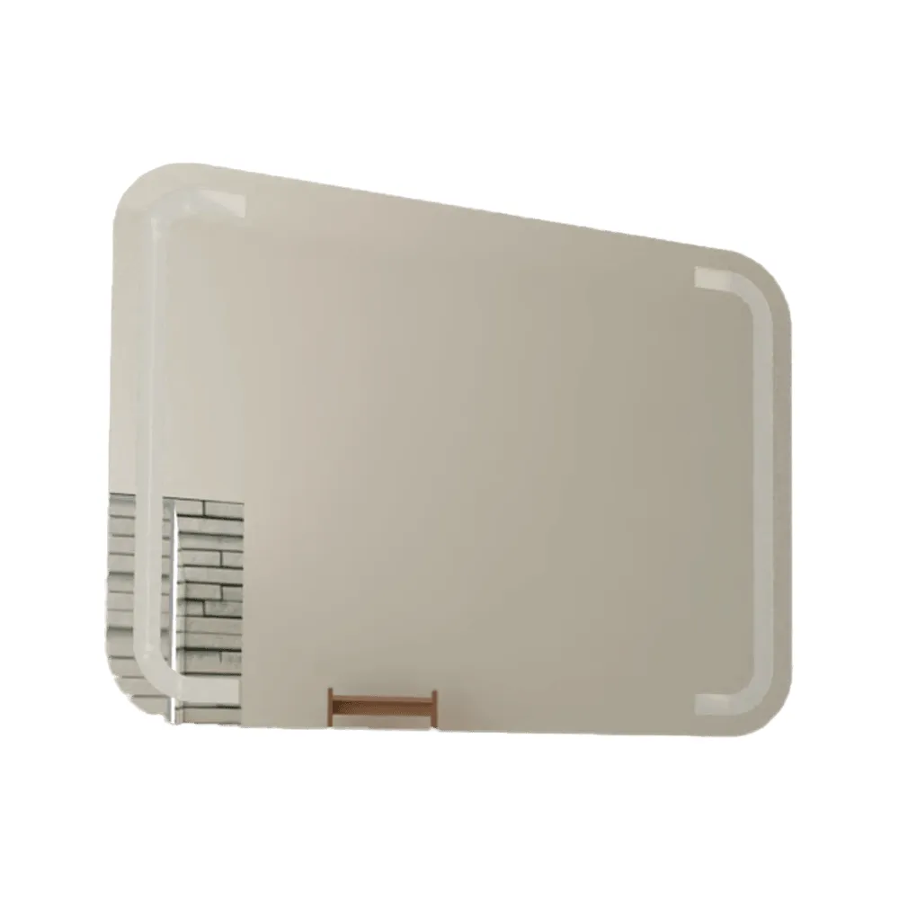 Espejo Rectangular Brown, Gris, con Luz Led