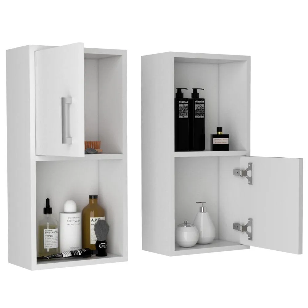 Gabinete De Baño Gael, Blanco, Con Puerta Abatible X2