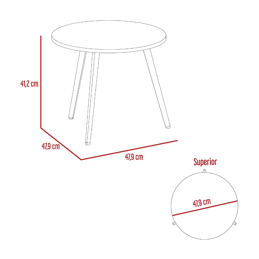 Mesa De Centro, Zohi, Wengue, Con Diseño Redondo