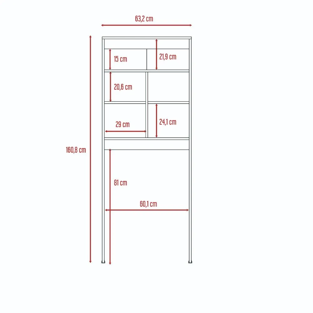 Gabinete de Baño Babel, Blanco, Con Amplios Espacios