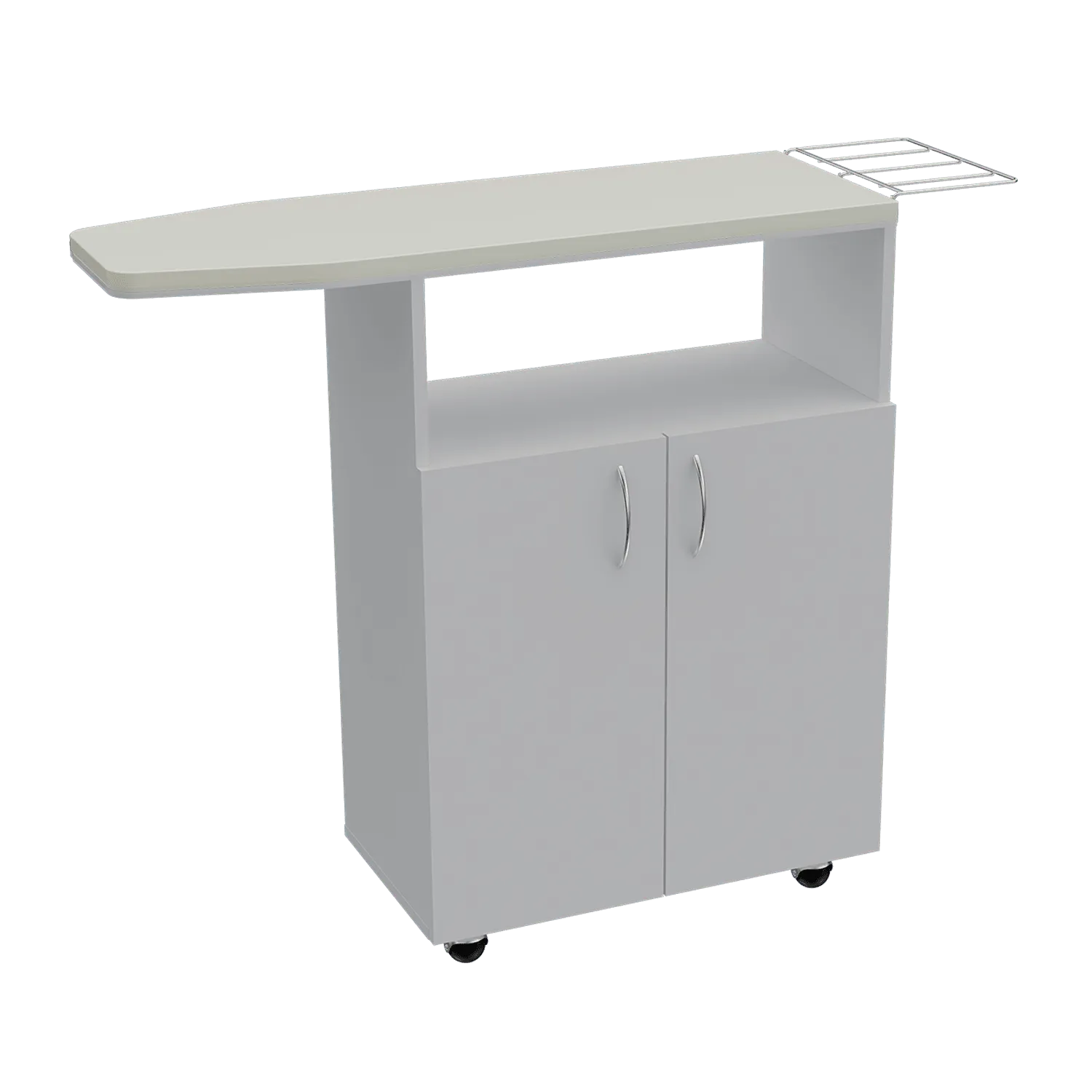 Mesa Para Planchar Zendaya, Blanco, Con Amplia Superficie Y Forro Acolchado Ajustable