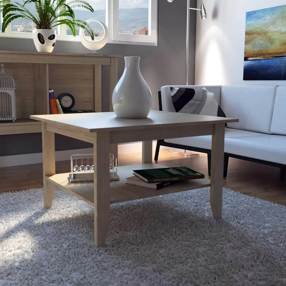 Mesa De Centro Omah, Beige, Con Amplia Superficie