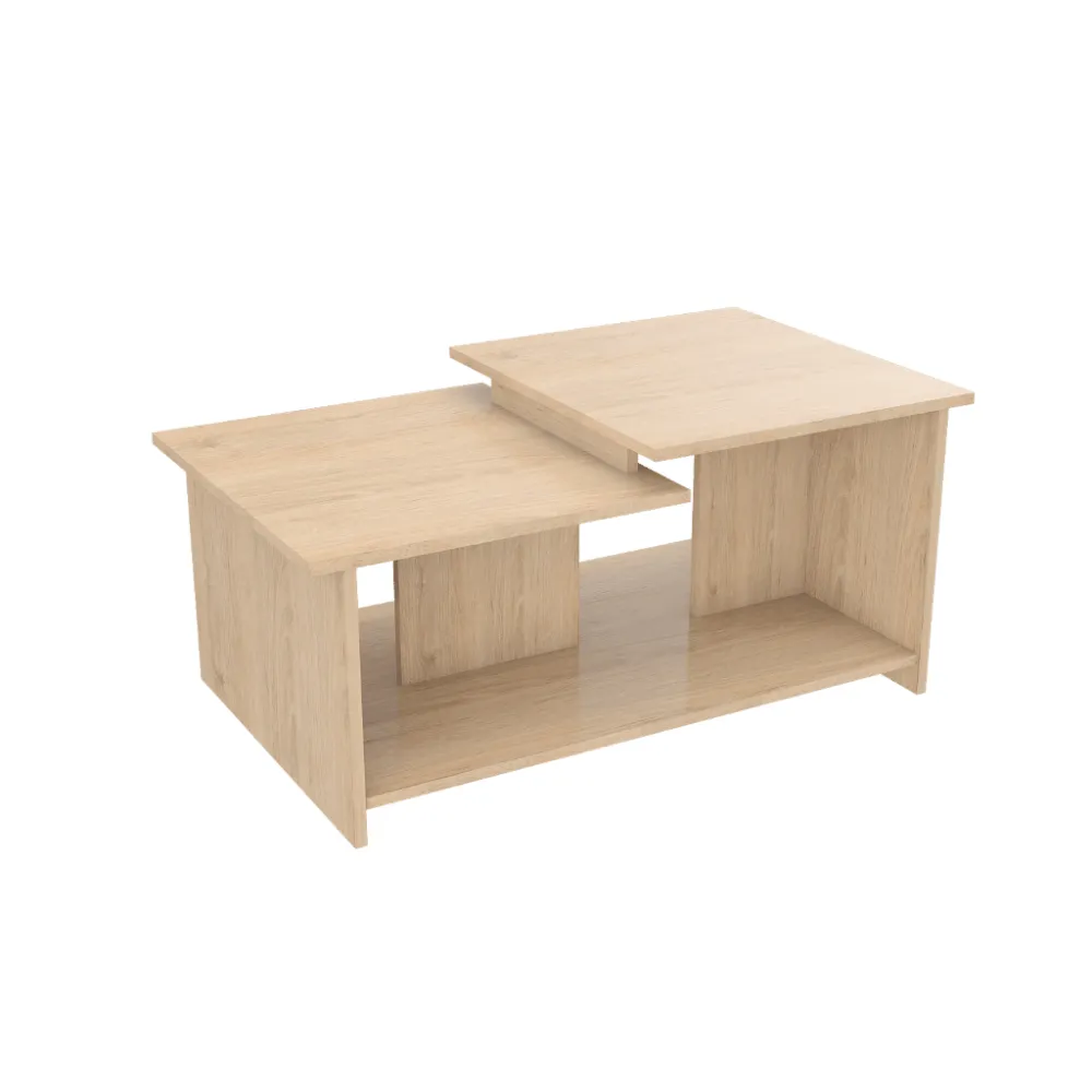 Mesa De Centro Trueno, Beige, Con Amplio Espacio Ideal Para Ubicar Decoraciones