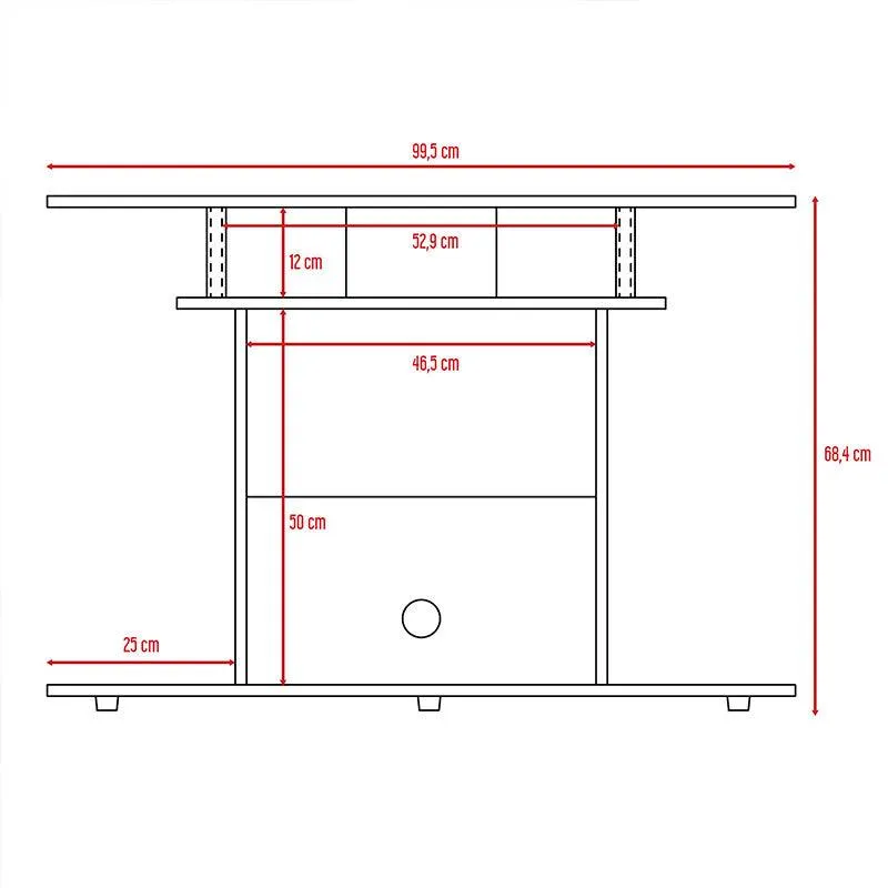 Mesa Para Tv Habana, Wengue, Con Espacio Para Televisor De Hasta 40 Pulgadas