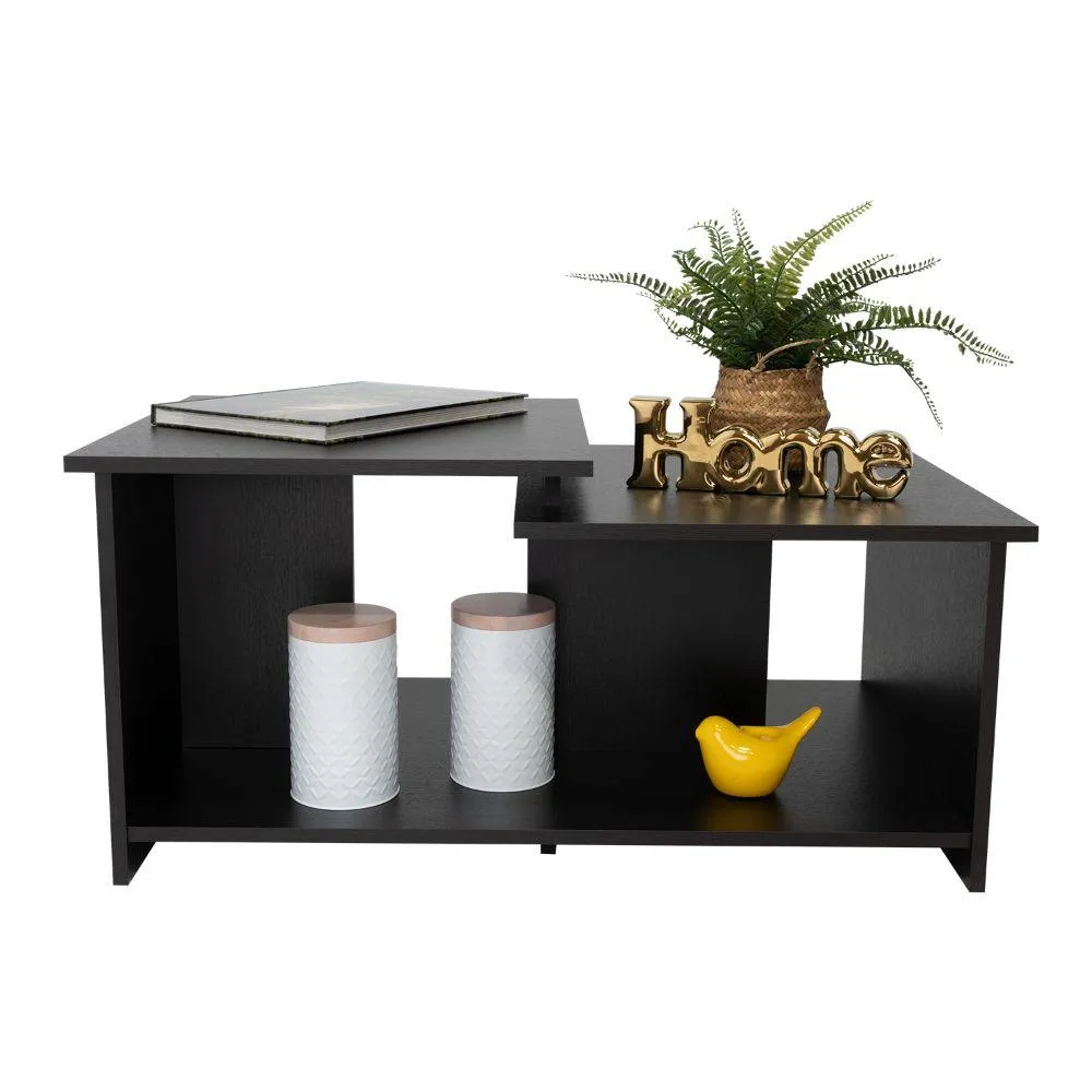 Mesa De Centro Trueno, Wengue, Con Amplio Espacio Ideal Para Ubicar Decoraciones