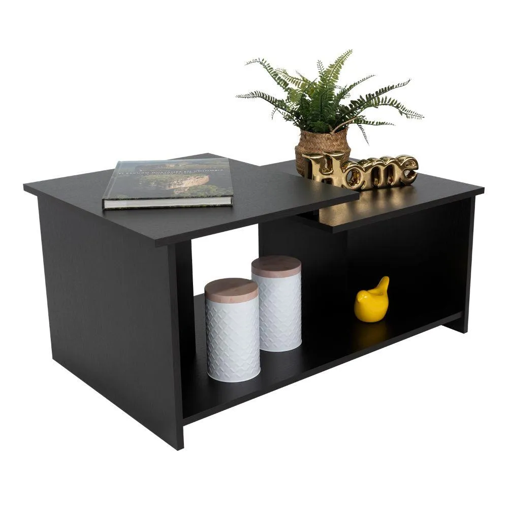 Mesa De Centro Trueno, Wengue, Con Amplio Espacio Ideal Para Ubicar Decoraciones