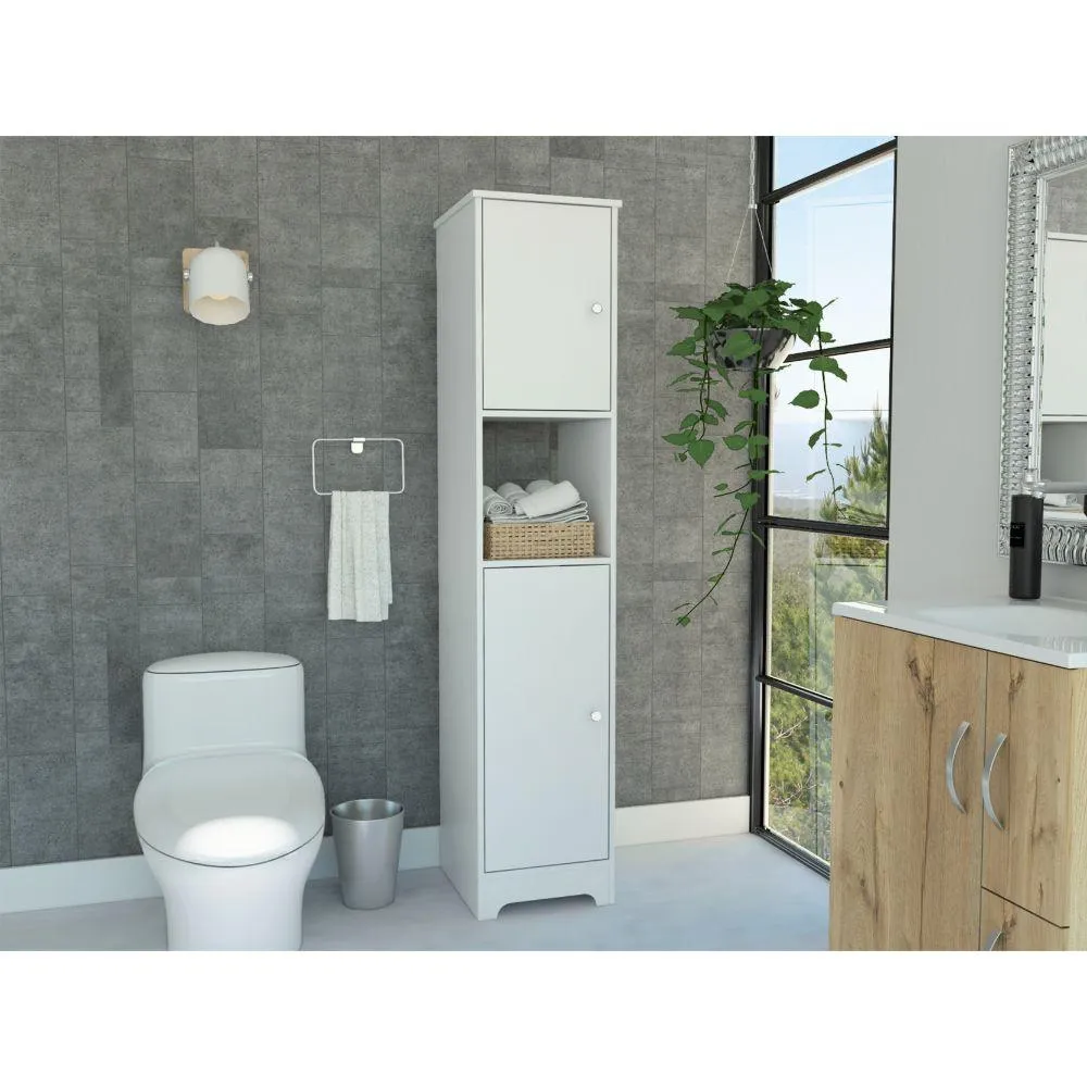 Mueble Auxiliar De Baño Ibis, Blanco, Con Dos Puertas Batientes 