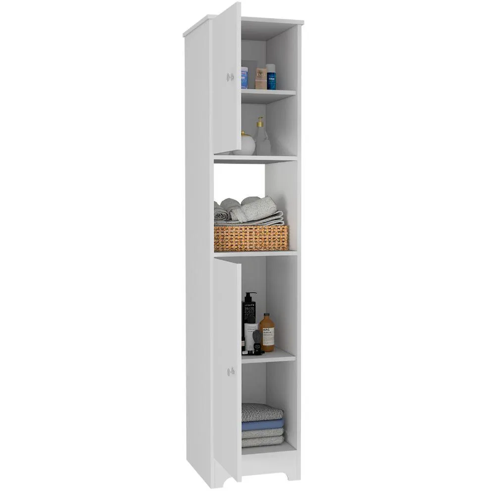 Mueble Auxiliar De Baño Ibis, Blanco, Con Dos Puertas Batientes 