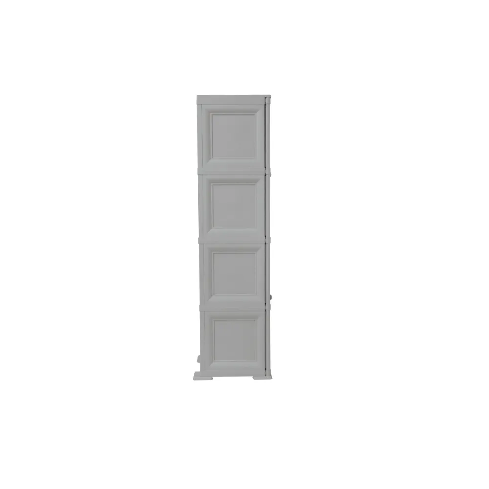 Mueble Organizador Elegance Liso Da Vinci, Gris, Con Cuatro Puertas Batientes