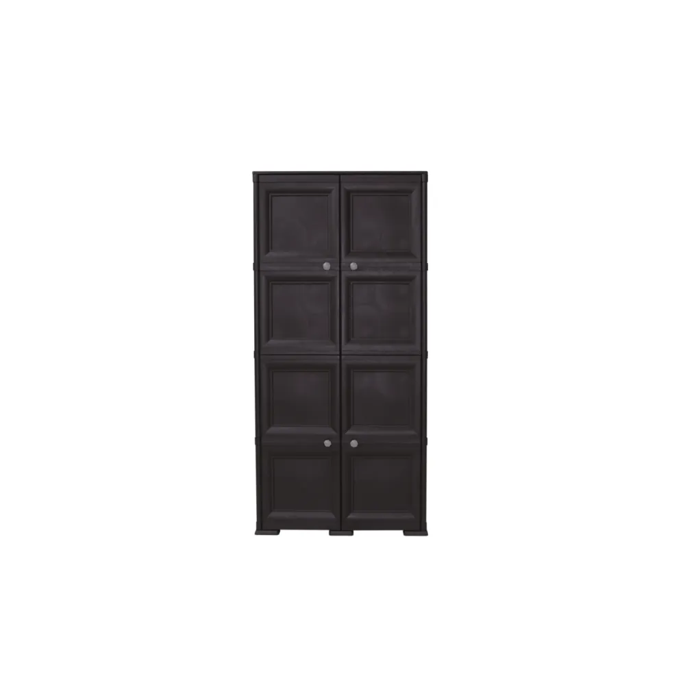 Mueble Organizador Elegance Liso Da Vinci, Wengue, Con Cuatro Puertas Batientes