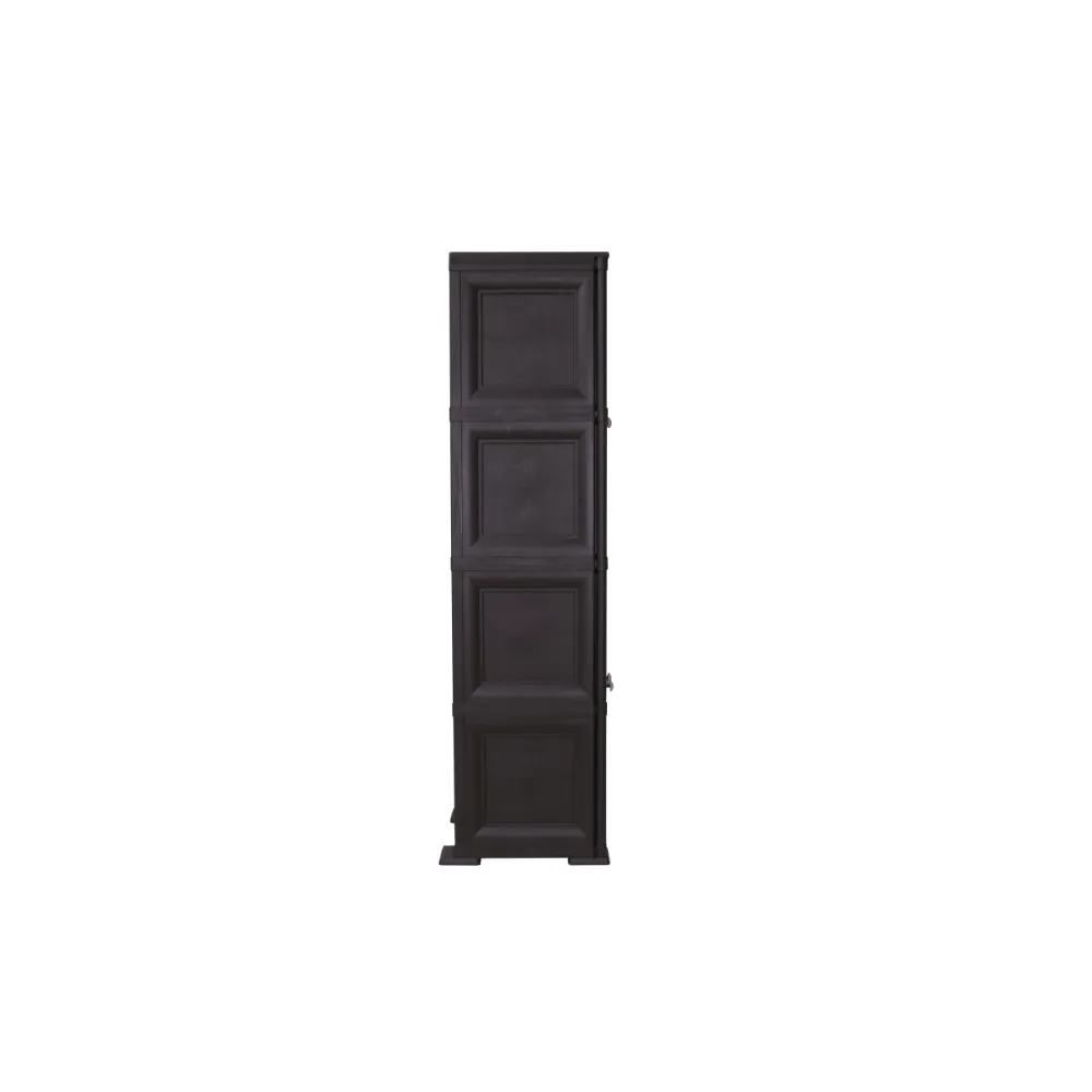 Mueble Organizador Elegance Liso Da Vinci, Wengue, Con Cuatro Puertas Batientes