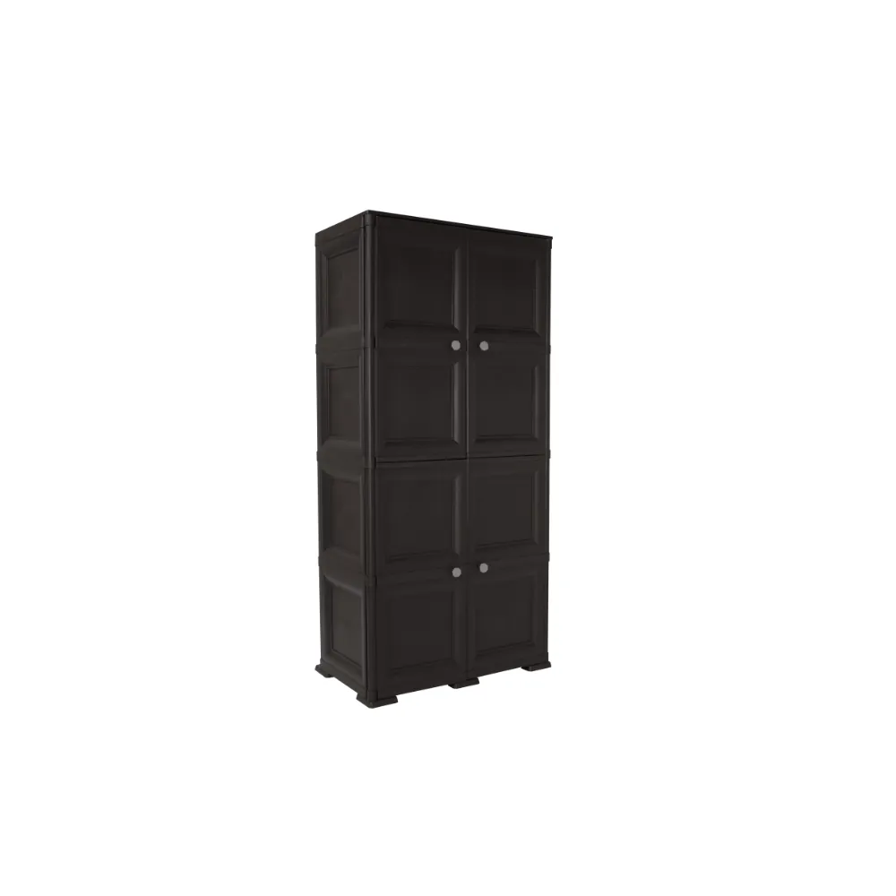 Mueble Organizador Elegance Liso Da Vinci, Wengue, Con Cuatro Puertas Batientes