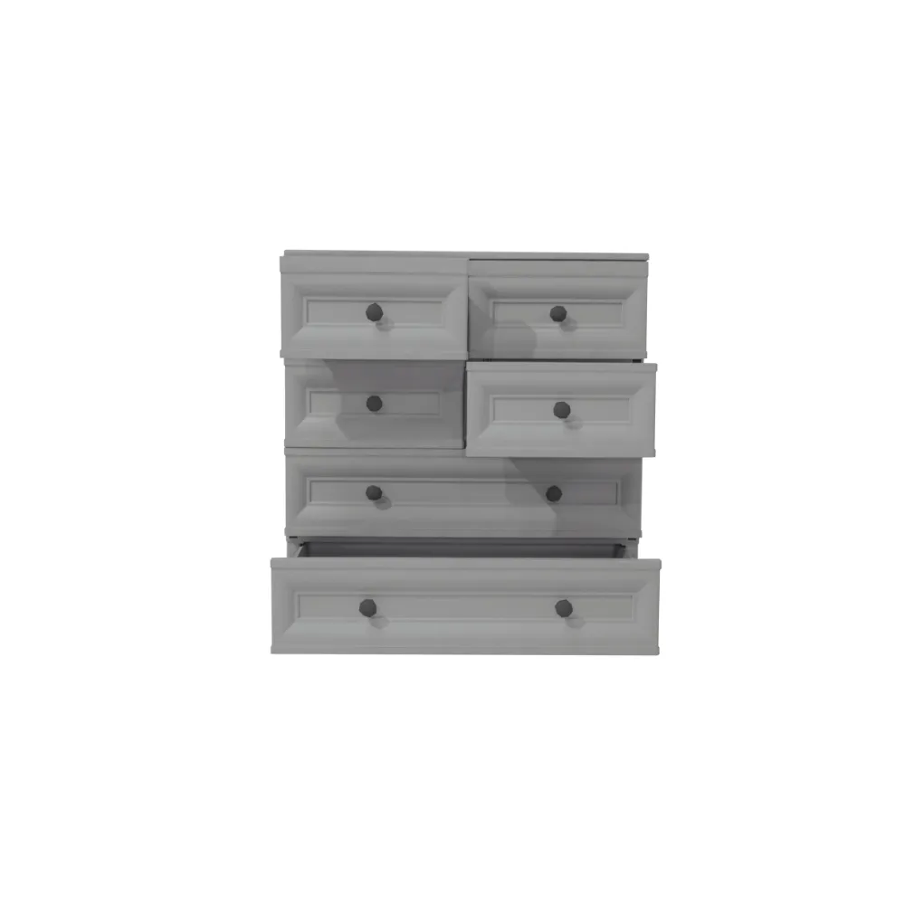 Mueble Organizador Elegance Dali, Gris, Con Seis Cajones Deslizables