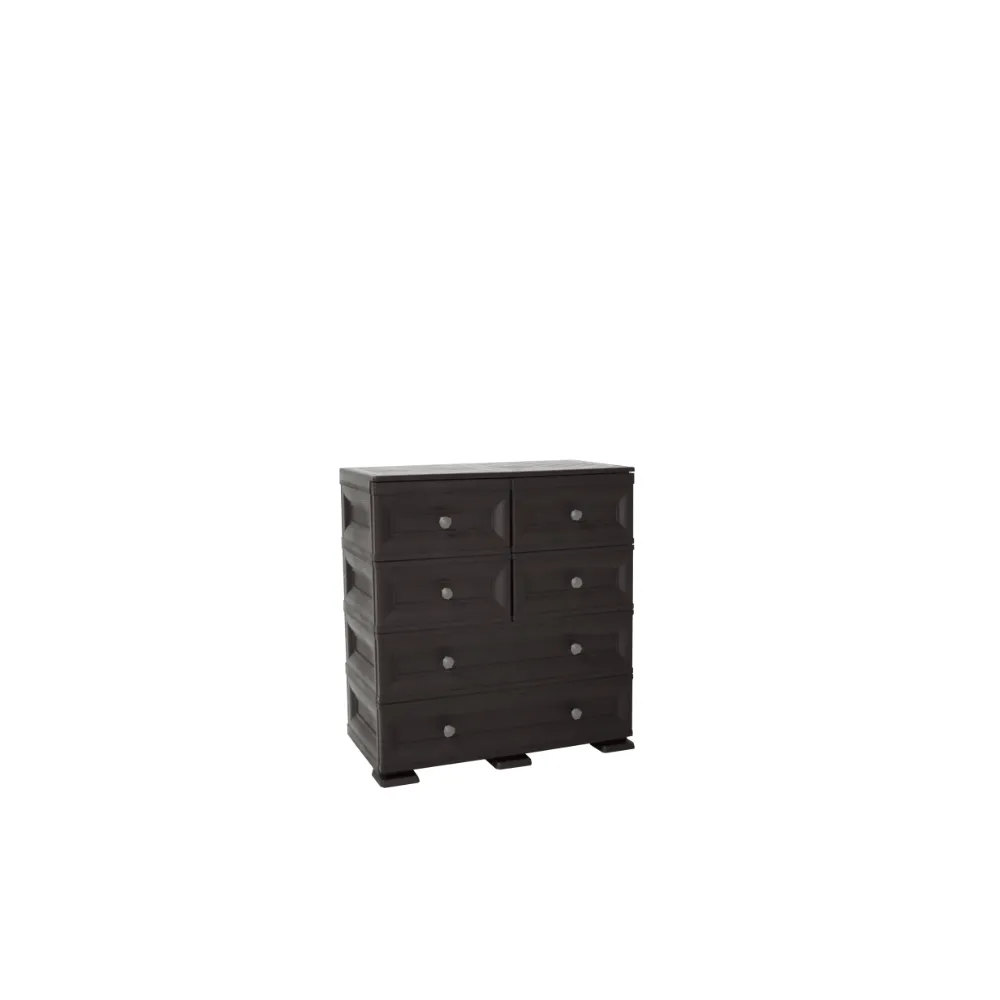 Mueble Organizador Elegance Dali, Wengue, Con Seis Cajones Deslizables